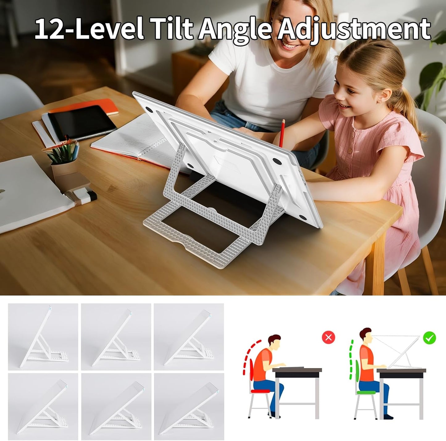 TOHETO Rechargeable A3 Light Board with Stand, Bag, Super Bright Magnetic Light Pad with Side Buttons, Wireless Light Box for Tracing and Drawing, Cordless Light Table for Diamond Painting, Sketching