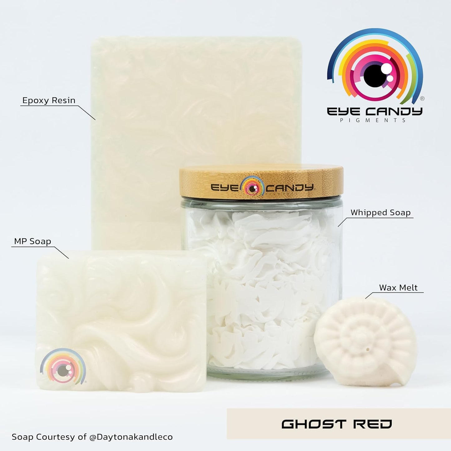 Eye Candy Premium Mica Powder Pigment “Ghost Red” (25g) Multipurpose DIY Arts and Crafts Additive | Woodworking, Natural Bath Bombs, Resin, Paint, Epoxy, Soap, Nail Polish, Lip Balm (Ghost Red, 25G)