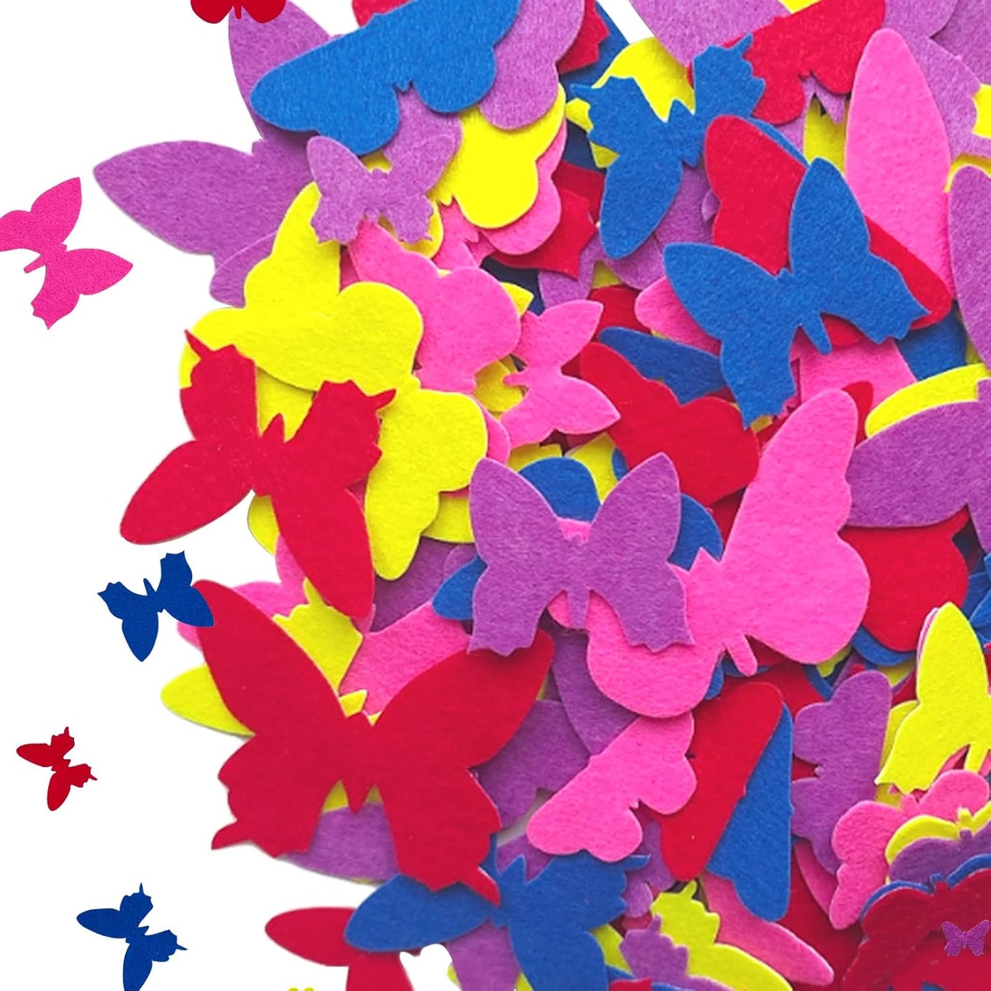 Jtnohx Butterfly Stickers, Felt Stickers for Kids, Felt Butterfly for Crafts, Craft Supplies for Scrapbooking 145pcs 1" to 3" Size