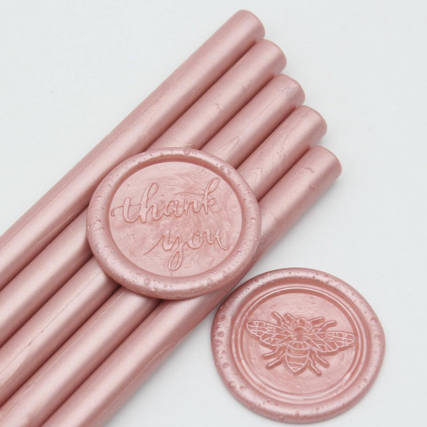 Rose Gold Wax Seal Sticks 26pcs, Andotopee Glue Gun Wax Seal Sticks for Wax Seal Stamp, Premium Sealing Wax for Envelope Letter Seal Wedding Invation Craft Adhesive, Great Gift Ideas (Mini Size)
