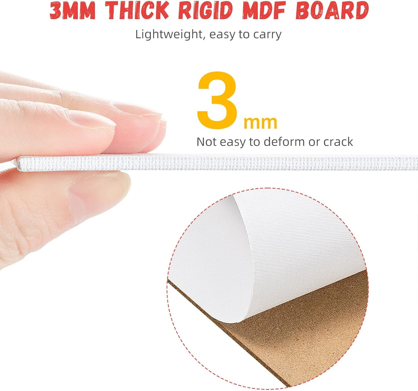 Simetufy Canvas Boards for Painting 11”x14” 46 Pack Bulk Canvases for Painting - Cotton Canvas Panels for Oil, Acrylic & Watercolor Painting