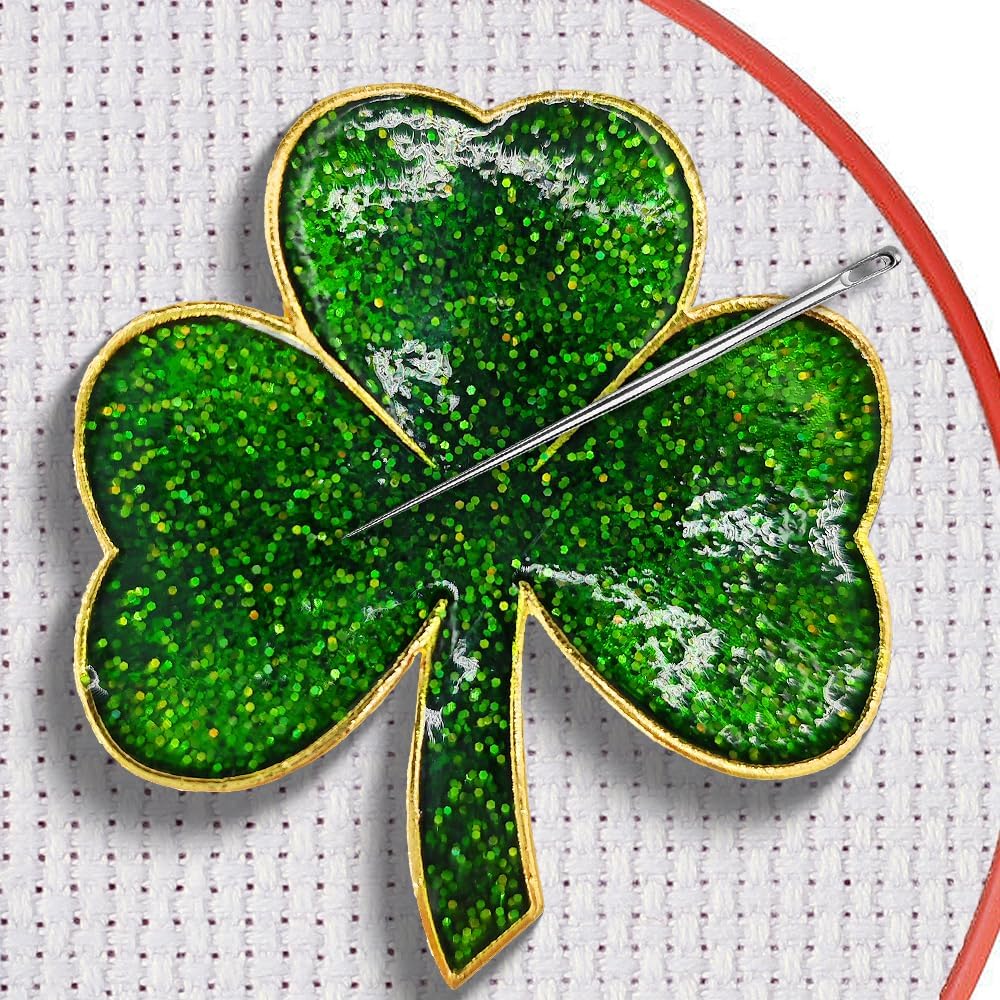 Magnetic Needle Minder Magnet Embroidery Accessories and Supplies Embroidery Needle Holder Cross Stitch Holder Needlework Supplies (Cardinal) (Shamrock)