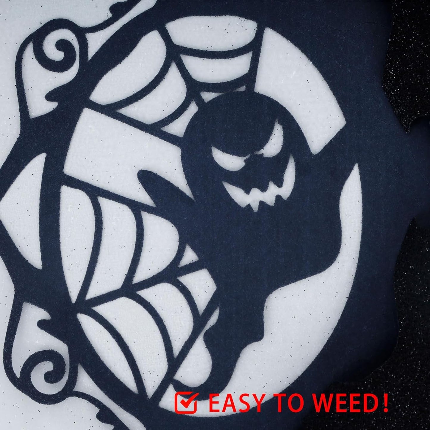 FUNKAKA Glitter Black HTV Heat Transfer Vinyl Rolls, 12" x 8ft PU Iron on Vinyl for T-Shirt Black Glitter HTV Vinyl for All Cutter Machines Easy to Cut & Weed for Heat Vinyl Design