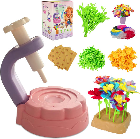 DIY Fabric Flower Bouquet Toy Set | Children's Handmade Materials Pack (Ages 3-9) | STEM Education Art Toy | Festival Creative Gift