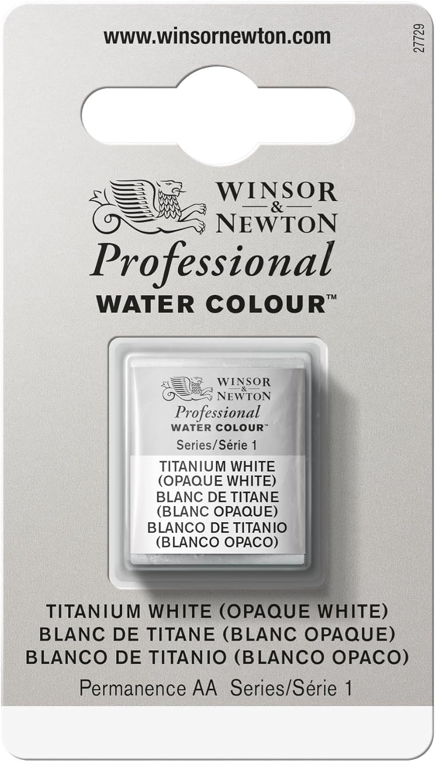 Winsor & Newton Professional Water Colour Paint, Half Pan, Titanium White