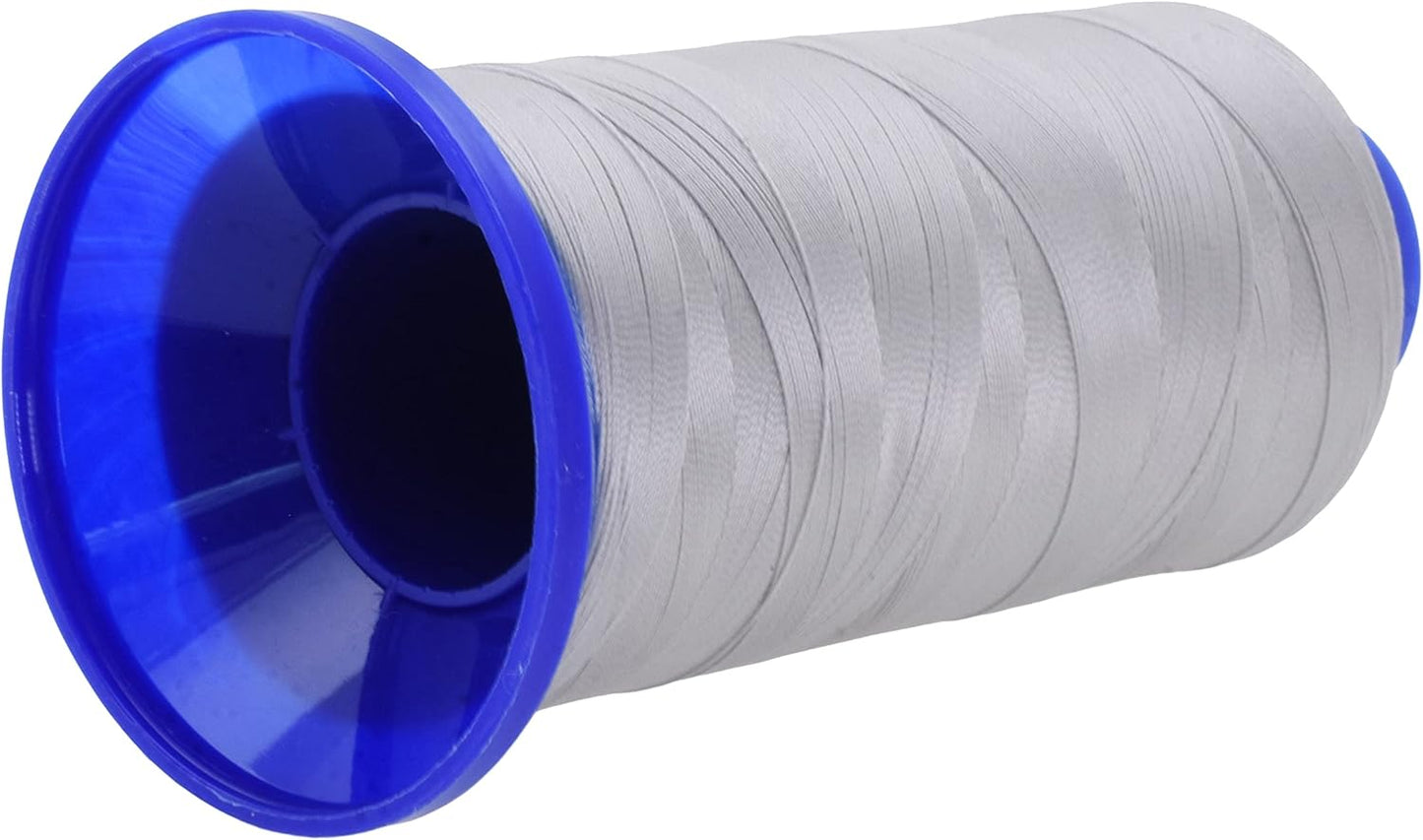 Mandala Crafts Gray Heavy Duty Thread -1500 Yds Tex 70 Thread for Sewing Drapery Jeans Leather Hair - Bonded Polyester Thread Outdoor Marine Upholstery Threads