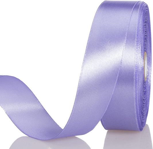 1 Inch Violet Solid Satin Ribbon, 50 Yards Craft Fabric Ribbon for Gift Wrapping Floral Bouquets Wedding Party Decoration