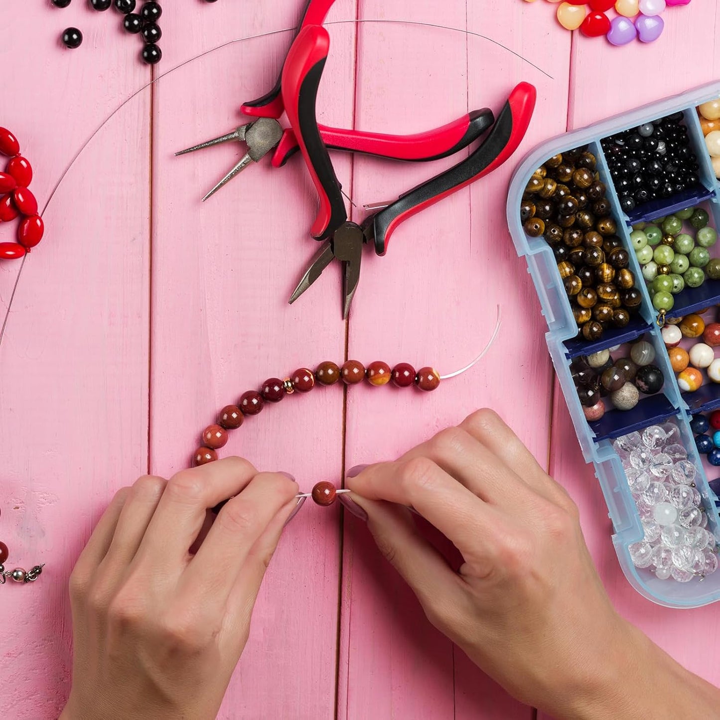 HARFINGTON 8ft Jewelry Wire, 20 Gauge (0.8mm) Brass Craft Soft Metal Tarnish Resistant Copper Beading Wire for Jewelry Making Supplies Crafting, Ancient Blue