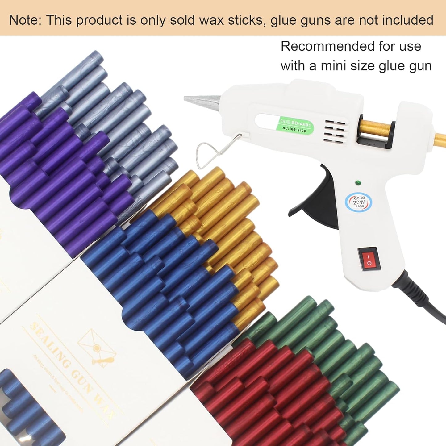 Grey Blue Wax Seal Sticks 20pcs, Glue Gun Sticks for Seal Stamp, Premium Sealing for Envelope Letter Wedding Invitation Craft Adhesive, Great Gift Ideas (Mini Size)