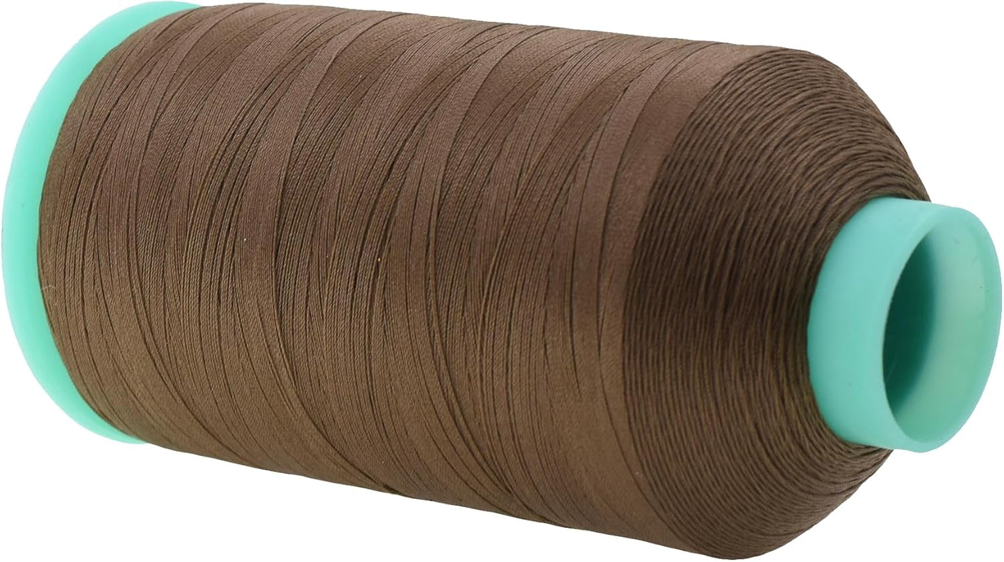 Mandala Crafts Bonded Nylon Thread Coyote Brown Heavy Duty Sewing Threads - 2843 YDs Size 46 210D T45 Tex 45 Thread for Leather Jeans Weaving Outdoor Marine Upholstery Threads