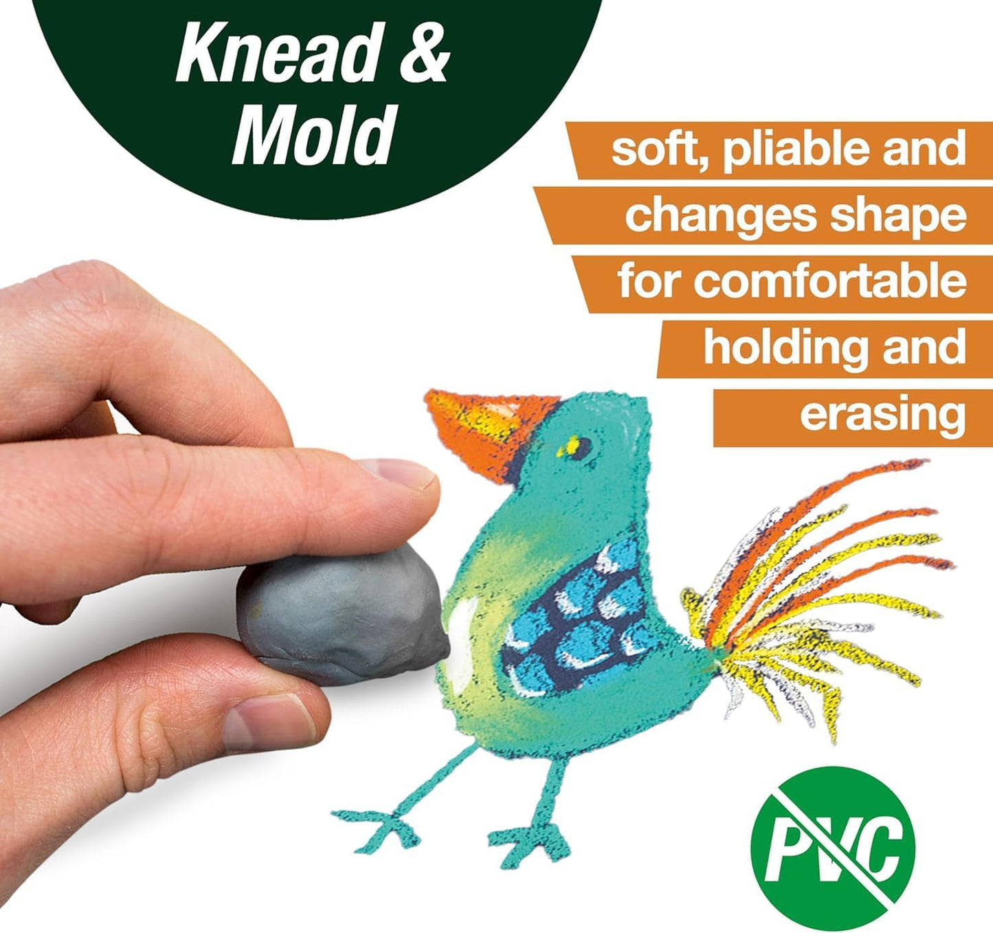 Kneaded Erasers, 24 Pack – Grey, Moldable & Kneadable Art Erasers for Drawing, Sketching, & Artist Use, Perfect for Artists, Drawings, & Crafting