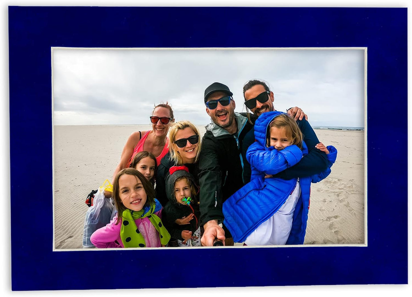 Pack of Ten Acid Free 11x14 Mats Bevel Cut for 8.5x11 Photos - Royal Blue Suede Precut Matboards With Backing Boards and Self Seal Photo Mat Bags For Pictures, Photos, Framing - 4-ply Thickness