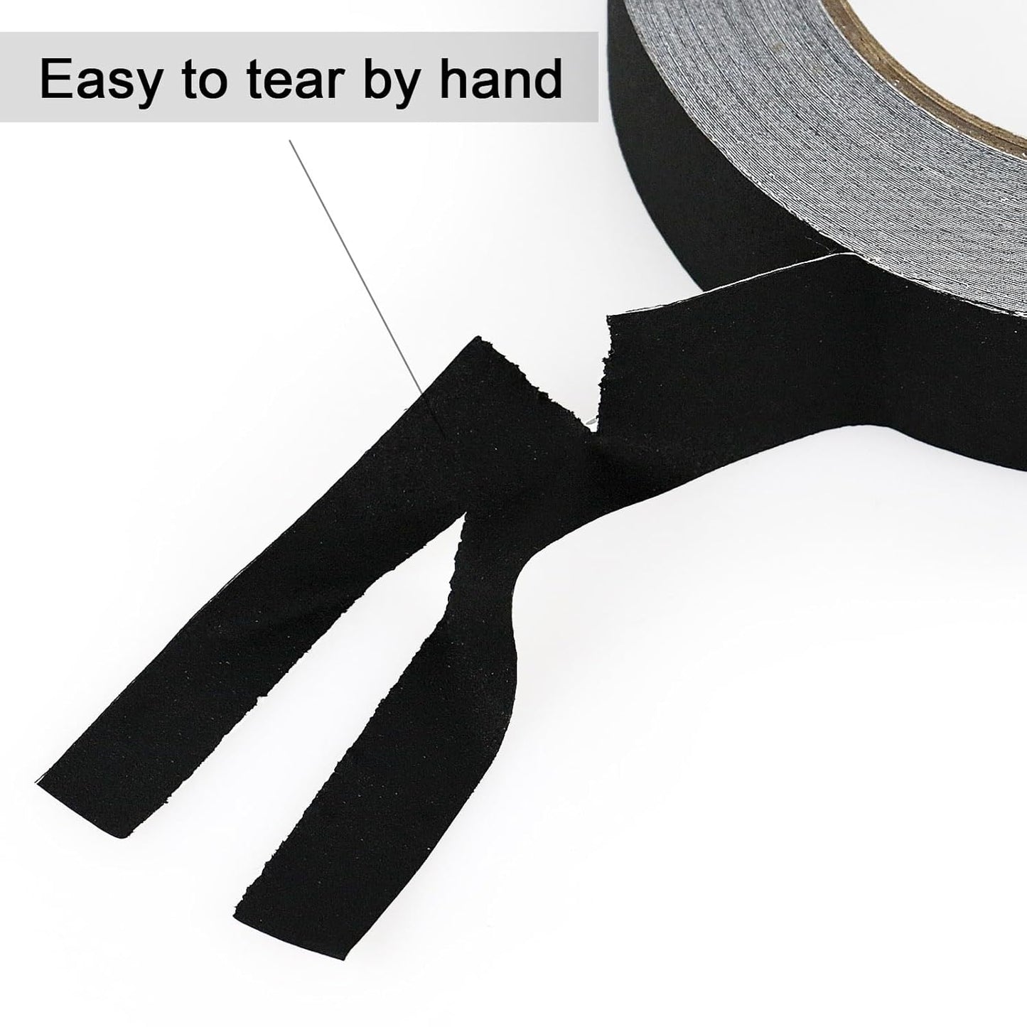BOMEI PACK Black Gaffer Tape, Matte Non-Reflective, 1inch x 30yds No Residue Hand Tear Self-Adhesive Gaffer Tape for Labeling, Cable, Stage, Photography, Painters and Duct Repair, 1 Pack