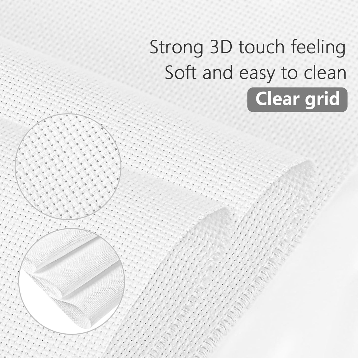 Cross Stitch Aida Fabric 16 Count, 59 by 39 Inch Large Size, Classic Reserve Cross Stitch Aida Cloth for Home DIY Embroidery Decoration