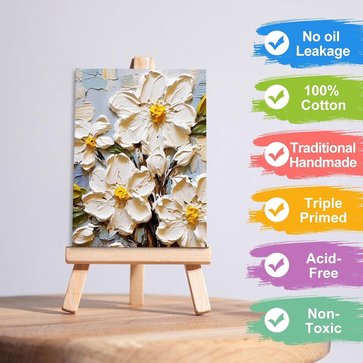 ESRICH 36 Pack 5x7 Small Canvas Boards for Painting, Primed Acid-Free Cotton Mini Canvases, Non-Toxic Blank Canvas Panels for Oil, Acrylic, Watercolor & Tempera for Artists, Students & Kids (5x7 in)