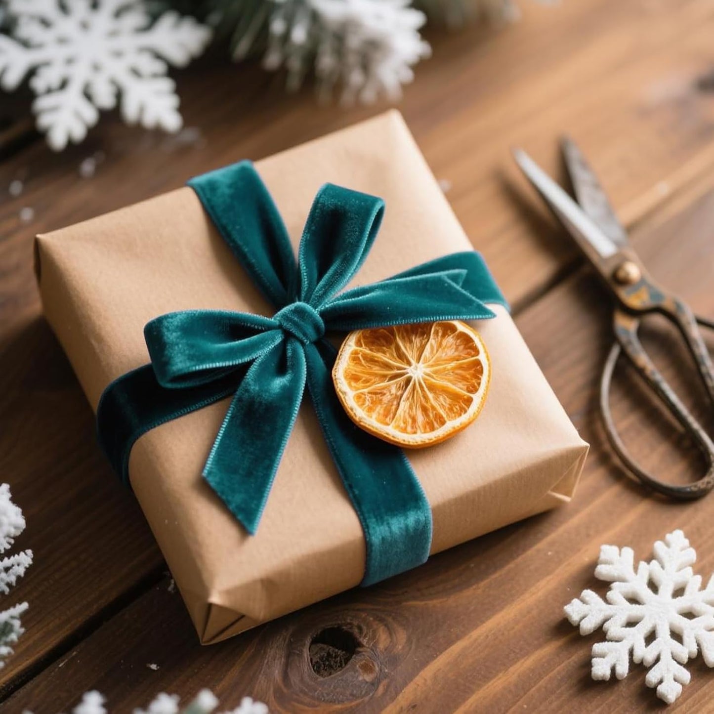 LaRibbons Thin Velvet Ribbon 1 Inch x 25 Yards, Dark Blue Velvet Ribbon for Christmas Tree, Gift Wrapping, Wreath Bow, Outdoor Decoration