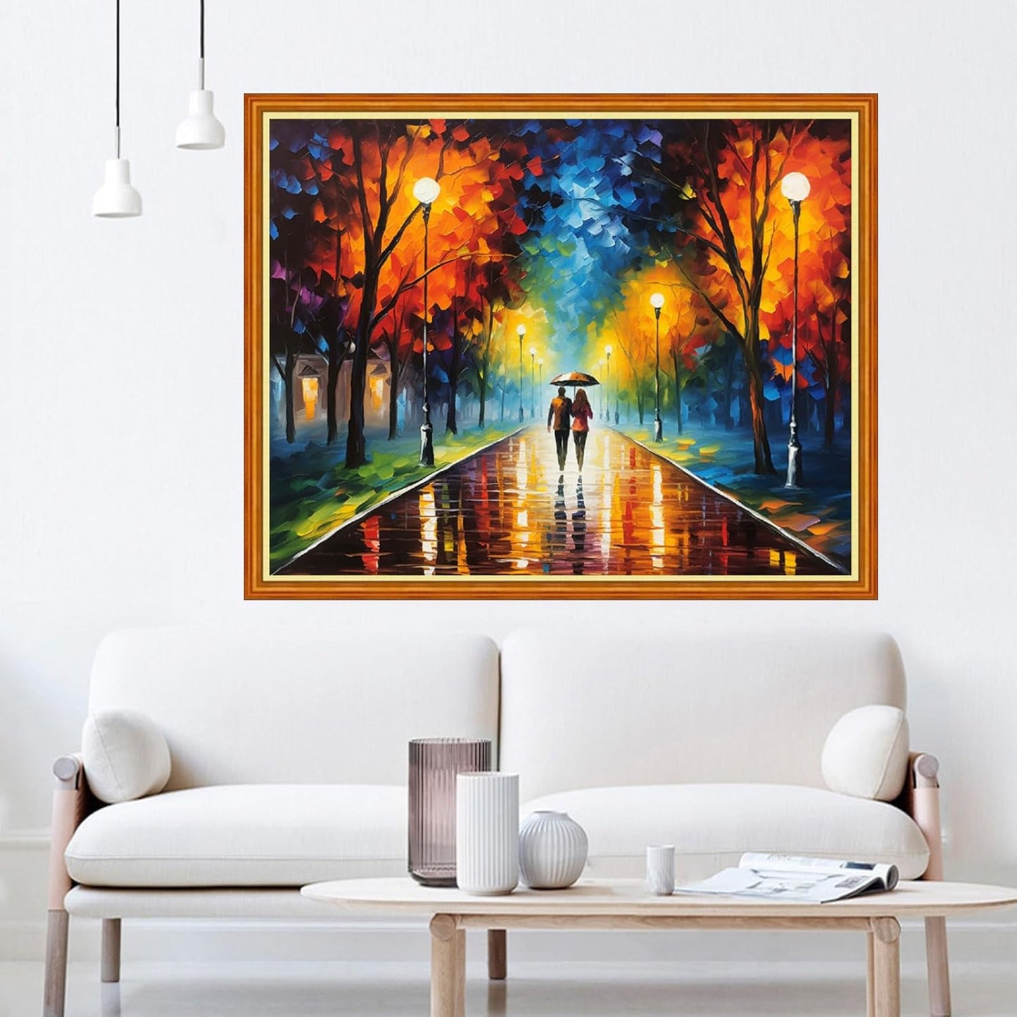 Dooxvey Cross Stitch Kits for Adults Beginners - Full Range of Cross-Stitch & Embroidery Kits - 11CT Patterns - Lovers Walk 16x20 inch