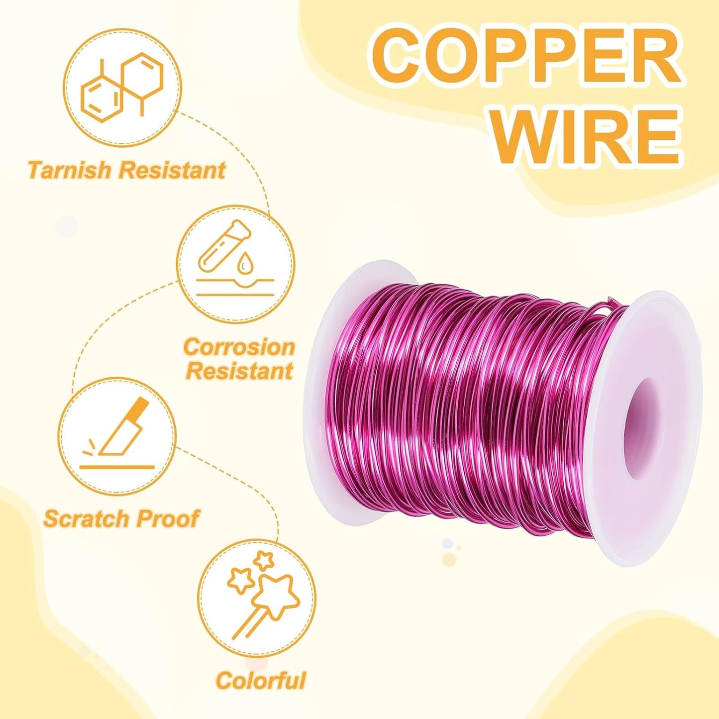 uxcell 16 Gauge / 1.5mm Anodized Aluminum Wire for Jewelry Craft Making, 102 Feet Bendable Flexible Wire for DIY Home Decor Gardening Sculpture, Rose Red