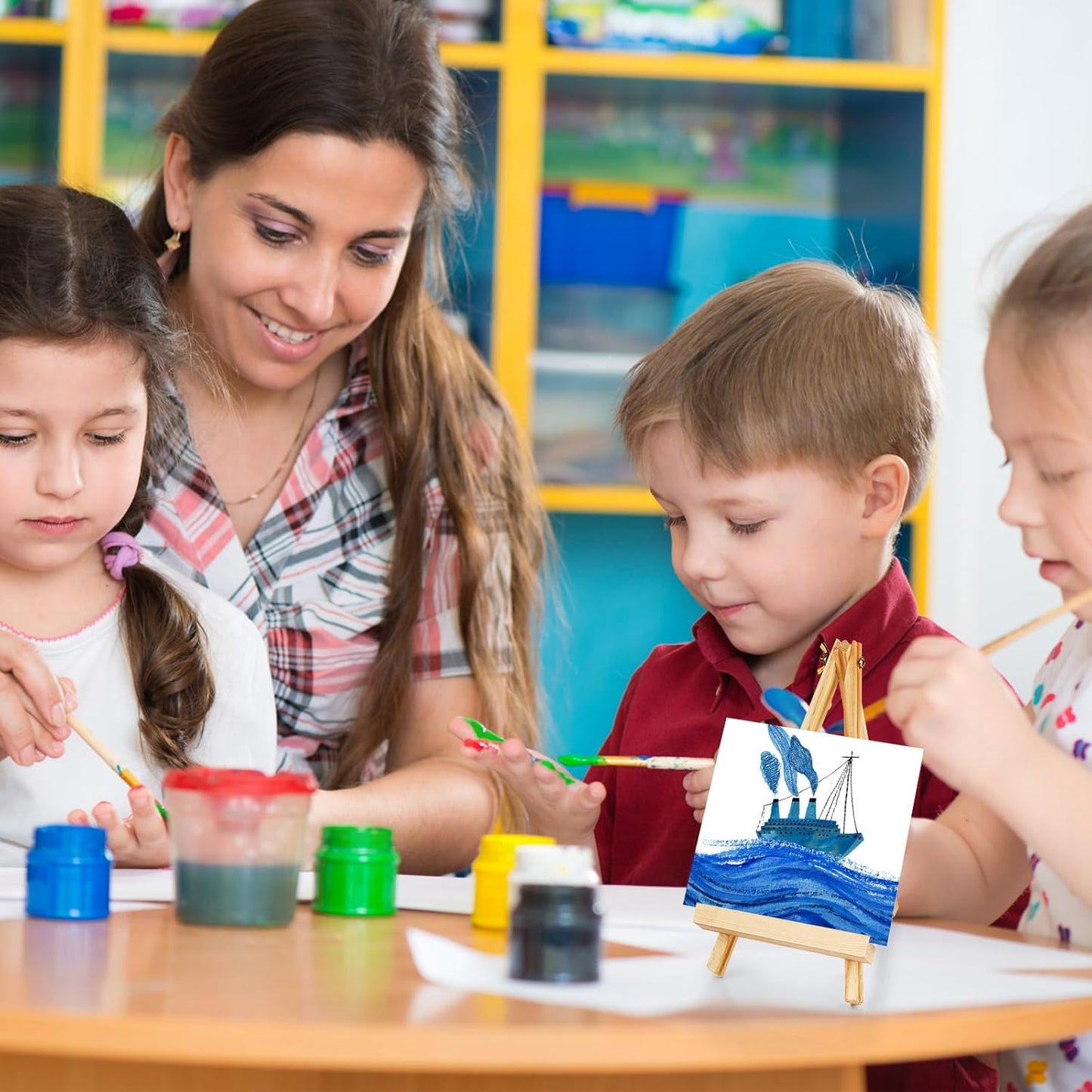 FUMILE Canvas Boards for Painting 8x8, 6 Pack Canvases for Painting Primed Acid Free Blank Canvas Panels for Painting Canvas for Classroom and Painting Parties.