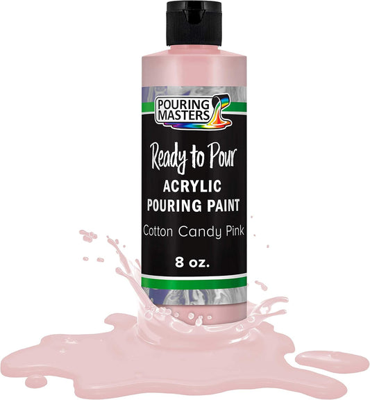Pouring Masters Cotton Candy Pink Ready to Pour Acrylic Pouring Paint - Premium 8-Ounce Pre-Mixed Fluid Acrylic Paint - Fluid Art Supplies for Canvas, Wood, Paper, Tile & Rocks