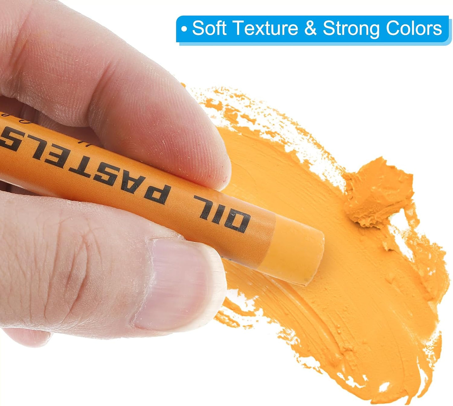 PATIKIL Light Yellow Oil Pastels, 12Pcs Soft Oil Crayons Creamy Pastels Stick Art Supplies for Art Painting Drawing Blending Graffiti for Artists Beginners