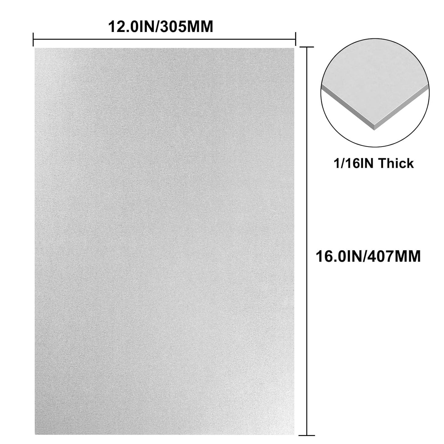 Galvanized Metal Sheet 12" x 16" x 1/16Inch Galvanized Steel Sheet Plates for Magnetic Mount Board Wall 16GA(1.50MM) Galvanized Steel Plate Panels Stock for Roof Flashing Fixing Repair, Crafts, DIY