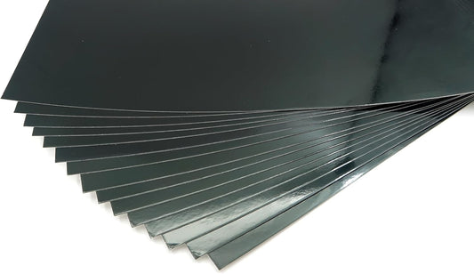 TGXRZX Metallic Black Cardstock Paper,Size 8 "x 11" (250gsm), 15PCS,Mirror Finish Gold Foil Board for Crafting, Invitations, and Decorations,Die Cut and Plotter,Card Making (Black)