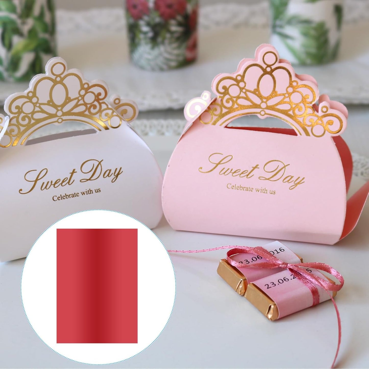 PATIKIL 11.7x8.3" Hot Stamping Foil Paper Sheet, 20 Sheets A4 Heat Transfer Hot Stamping Paper Foil for Leather DIY Logo Decor Craft Gift Package Scrapbook Card, Red