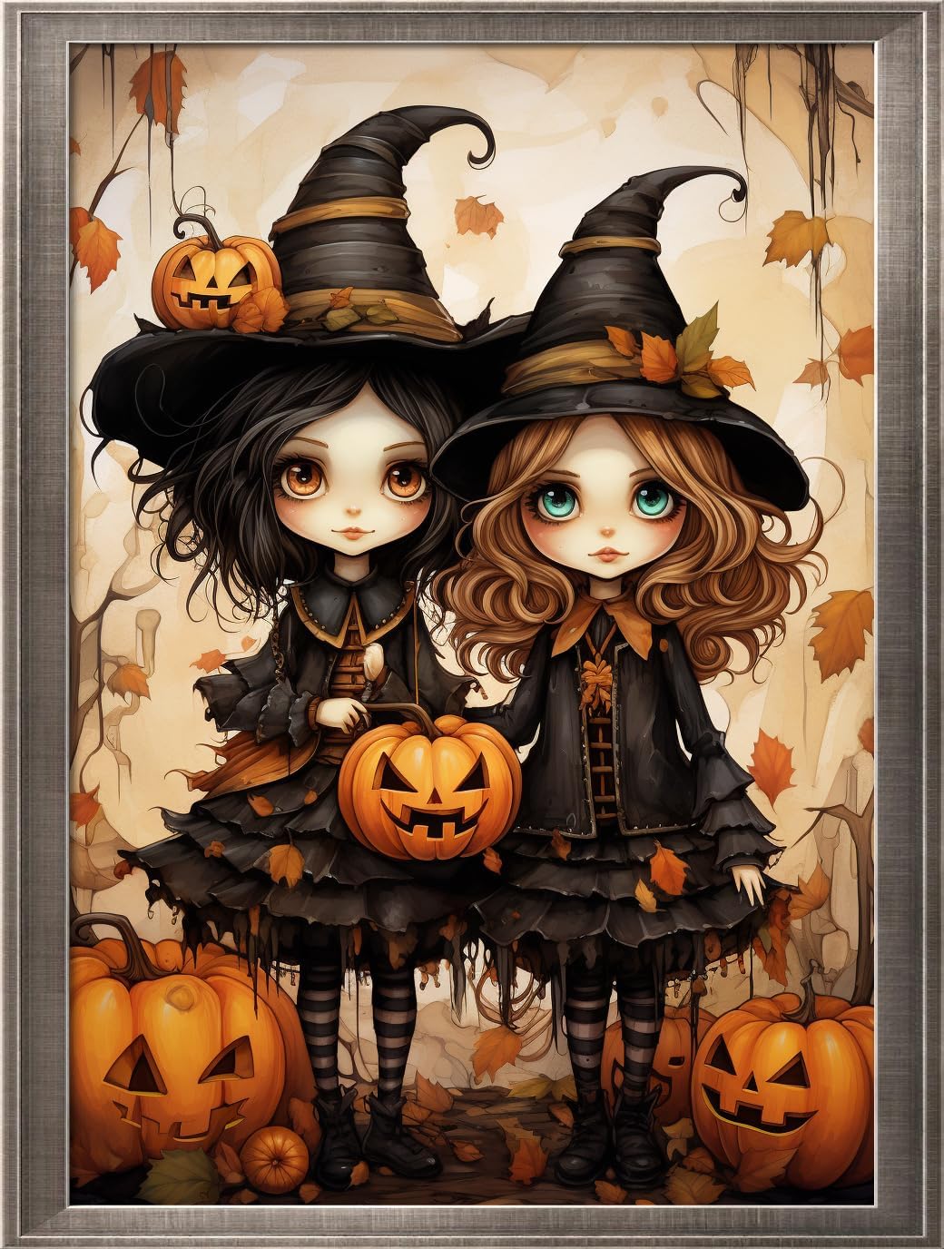 Leczany Cross Stitch Stamped Kit for Adults or Kids - Magic Little Girl | DIY Embroidery Starter Patterns Craft Kit Needlepoint for Beginner | 11CT, 3 Strands | 13x17.2 inches