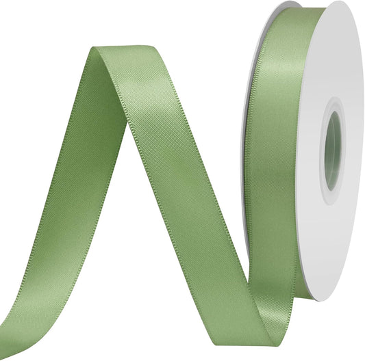 Sping Moss Satin Ribbon 3/4" X 50 Yards Solid Color Double Faced Ribbons Perfect for Crafts Wedding Decor Bow Making Arts Sewing and More