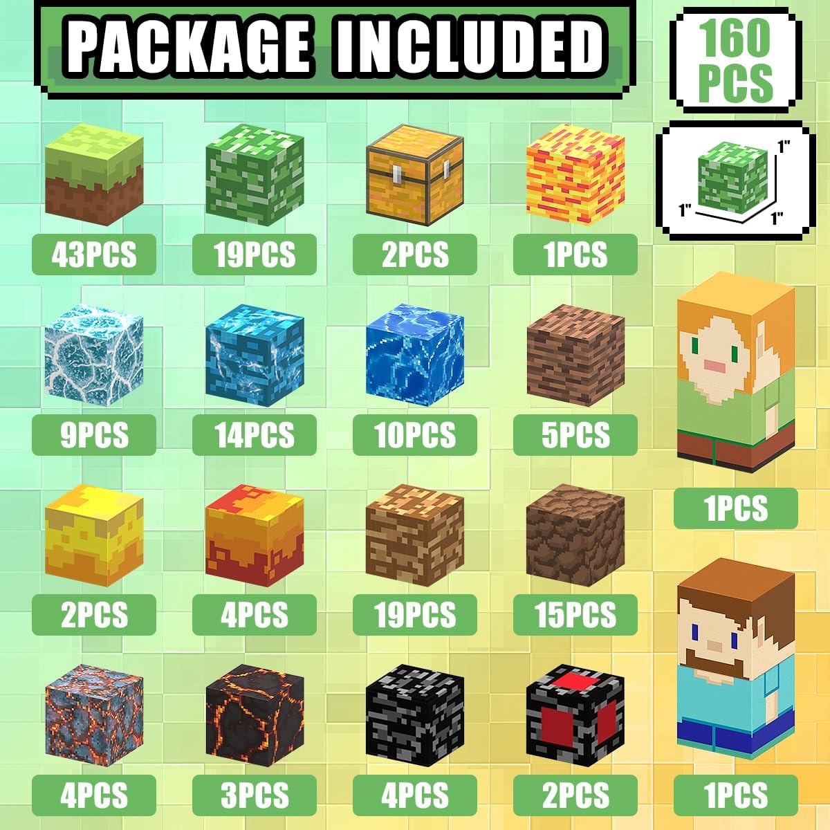 160 PCS Magnetic Blocks Building Toys, Build 3D Magnetic Building Blocks Set for Kids Ages 3+, Magnet Blocks STEM Sensory Educational Christmas Birthday Gifts Construction Toys