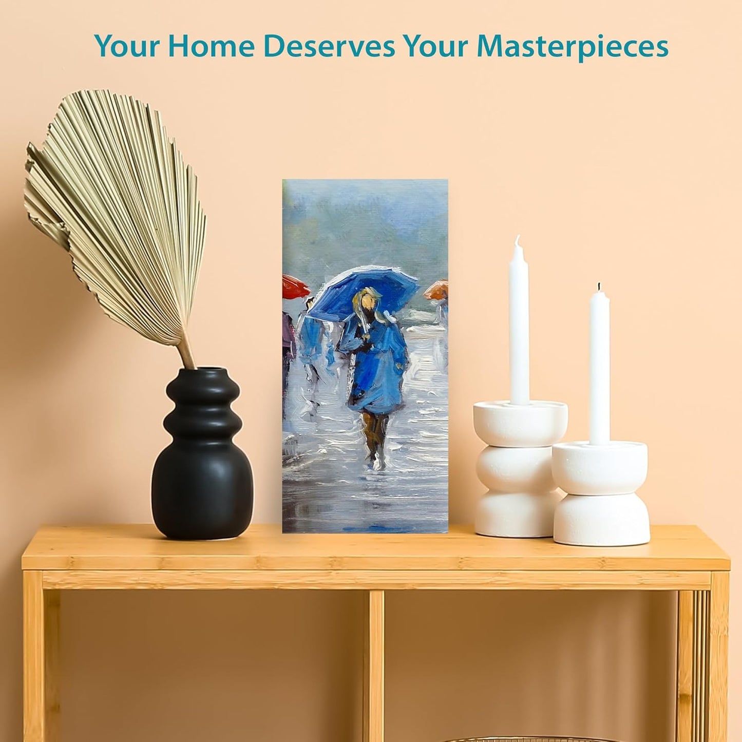 KEFF Canvas Boards for Painting - 4x10 4-Pack Bulk Canvas Panels, 100% Cotton Triple Primed Small Canvases for Painting Supplies, Acrylic, Oil, Watercolor & Tempera