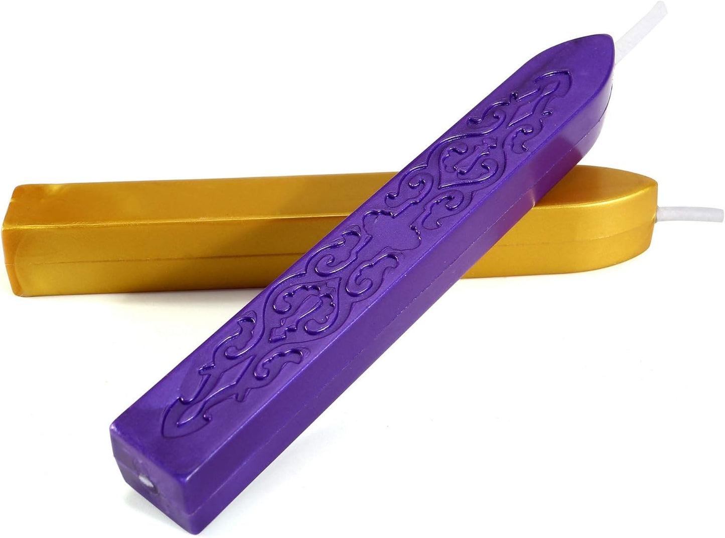 Yoption 12 Color Sealing Wax Sticks with Wicks, Antique Metallic Totem Fire Manuscript Seal Wax for Wax Seal Stamp (12 Metallic Colors)