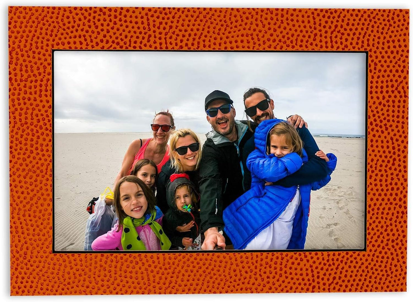 8x10 Mat Bevel Cut for 5.5x8.5 Photos - Acid Free Basketball Texture Precut Matboard With Backing Board and Crystal Clear, Self Seal Photo Mat Bag - For Pictures, Photos, Framing - 4-ply Thickness