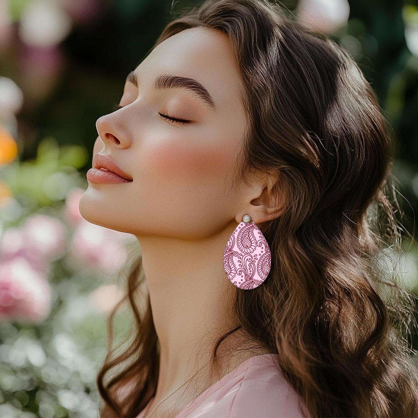 CHGCRAFT Paisley Pattern Polymer Clay Texture Sheets Retro Pattern Silicone Texture Stamp Modeling Pattern Pad for Jewelry and Clay Earrings Tools, 5.5x5.5 inch