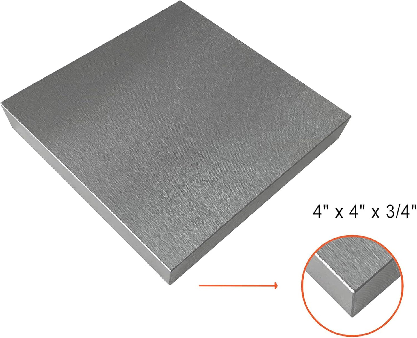 HimaPro Steel Bench Block 4"x4" Flat Anvil Jewelers Tool Metal Bench Block for Jewelry & Stamping (4''x4''x3/4'')