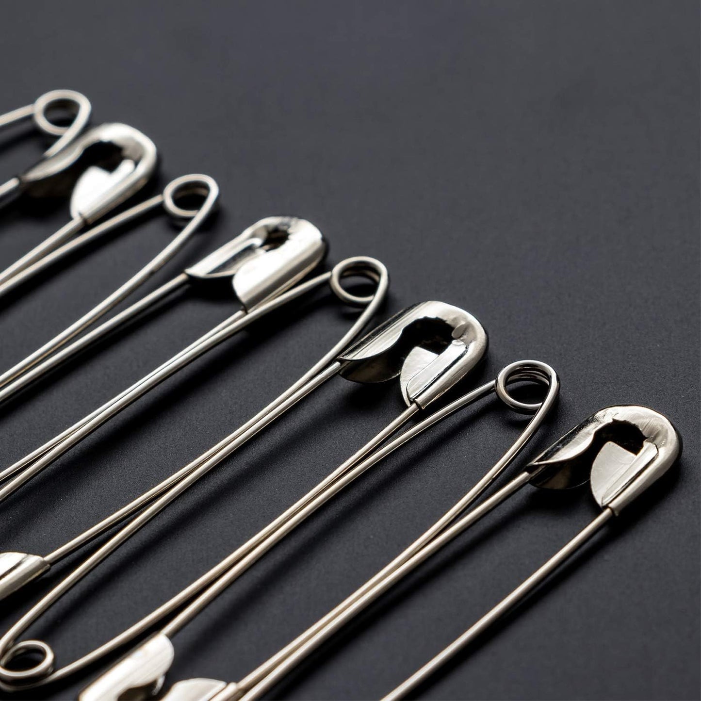 ZIPCCI 3 Inch Large Safety Pins - 100 Pcs Heavy Duty Steel Wire Pins (Large Size)