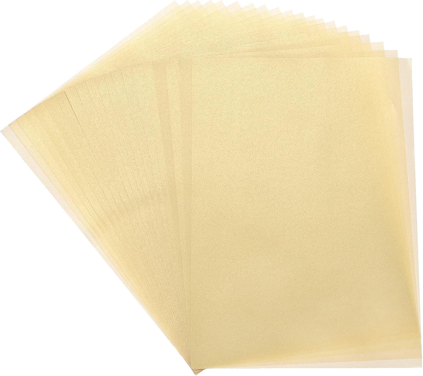 MECCANIXITY Colored Vellum Paper, 20 Sheet Orange Yellow Transparency 11.7 x 8.2 Printable Vellum Paper, Translucent Vellum Sheets for Printing Wedding Invitations, Ink Jet Laser Printer