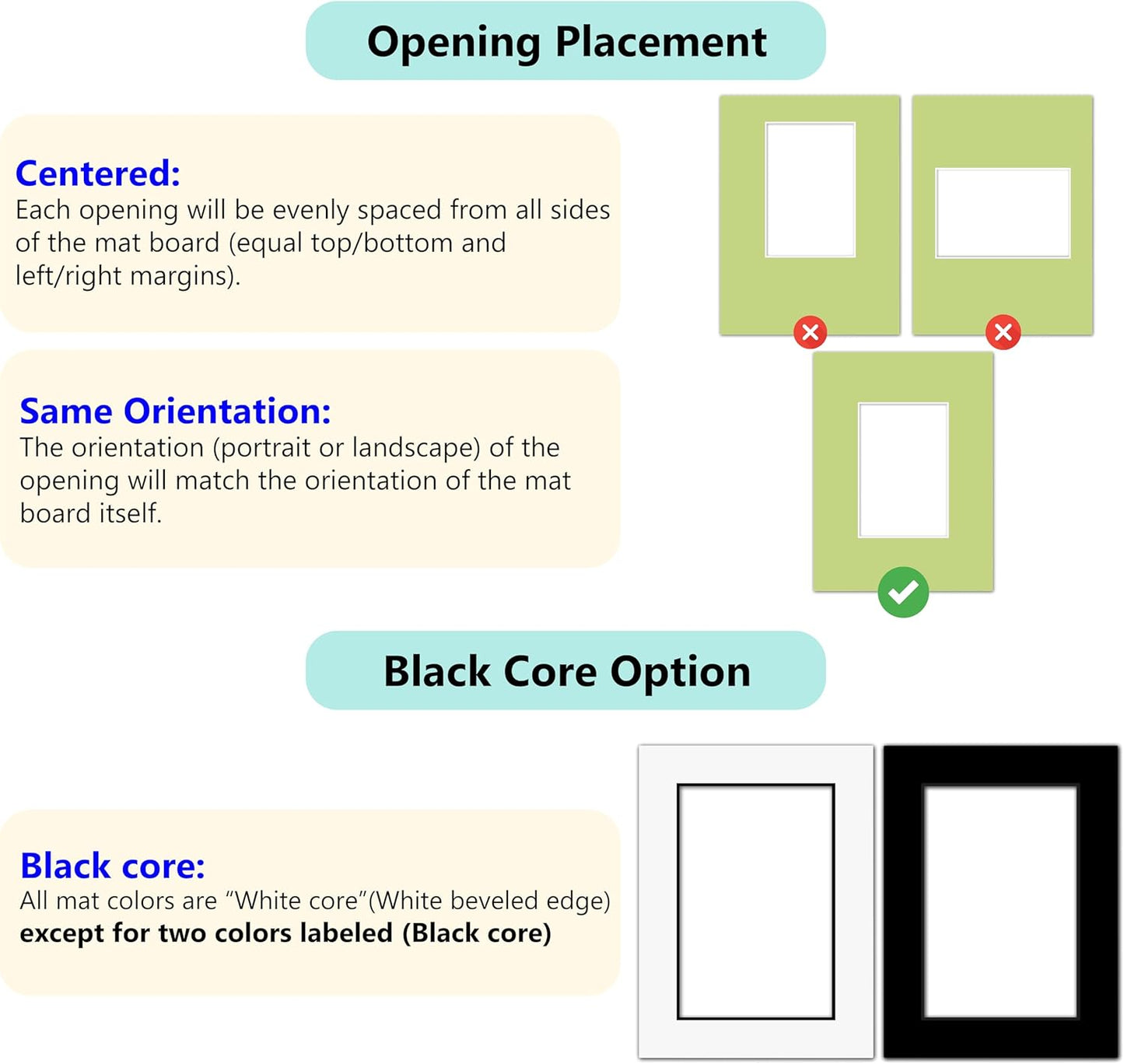 Poster Master Antique White Matboard – 4-Ply Acid-Free Picture Mat Board with 45° Beveled Cut, Made in USA, Custom Cut to Any Size, 1/16" Thickness for Framing & Displays