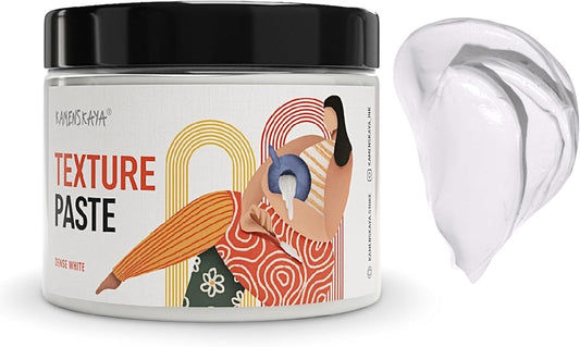 KAMENSKAYA Texture Paste - Modeling Paste Acrylic Medium - Dense White, 16.9 fl oz (500 ml)
