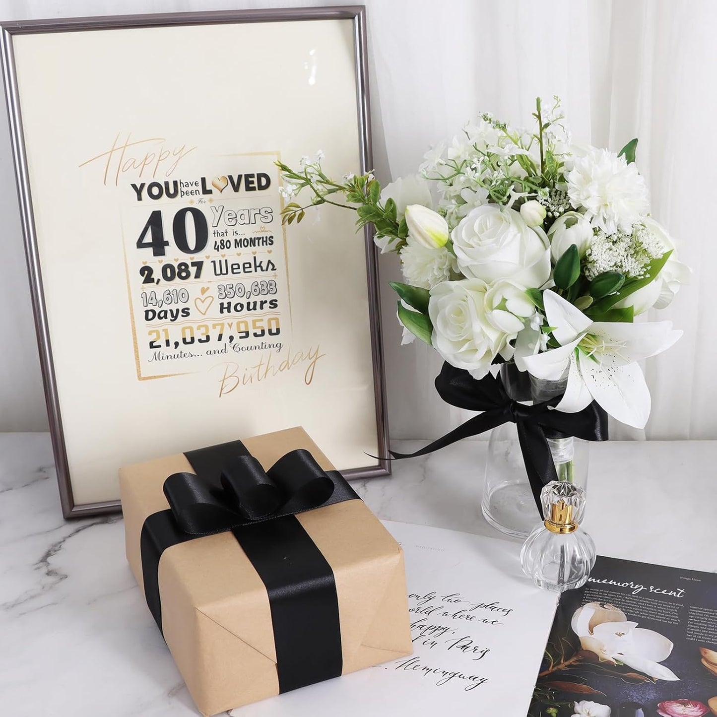 TONIFUL 1 Inch x 100yds Black Satin Ribbon, Thin Solid Color Satin Ribbon for Gift Wrapping, Crafts, Hair Bows Making, Wedding Party Decoration, Sewing, Halloween, Floral Bouquets, Christmas