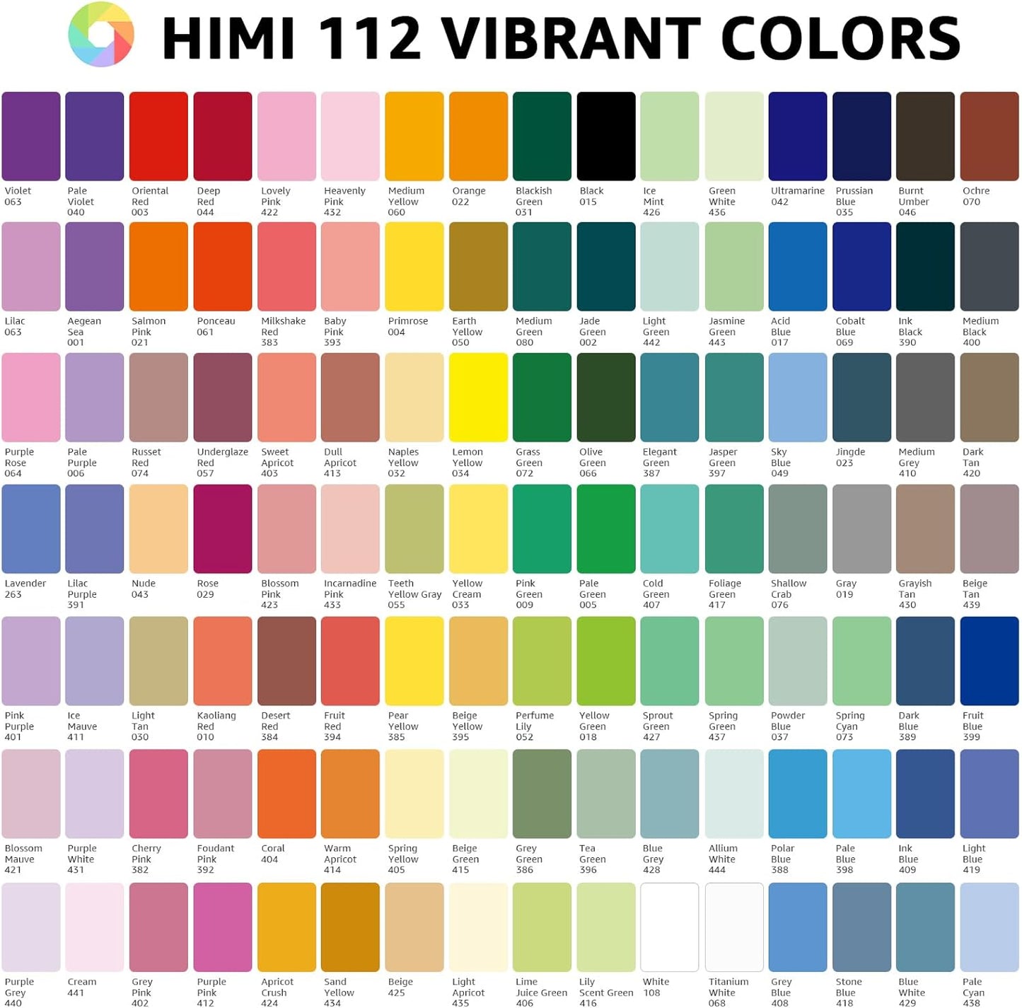 HIMI Gouache Paint Set, 112 Colors x 12g Twin Jelly Cup Design with Portable Case, Non-Toxic, Opaque Professional Paint for Canvas and Watercolor Paper | Beginners, Students, Artists