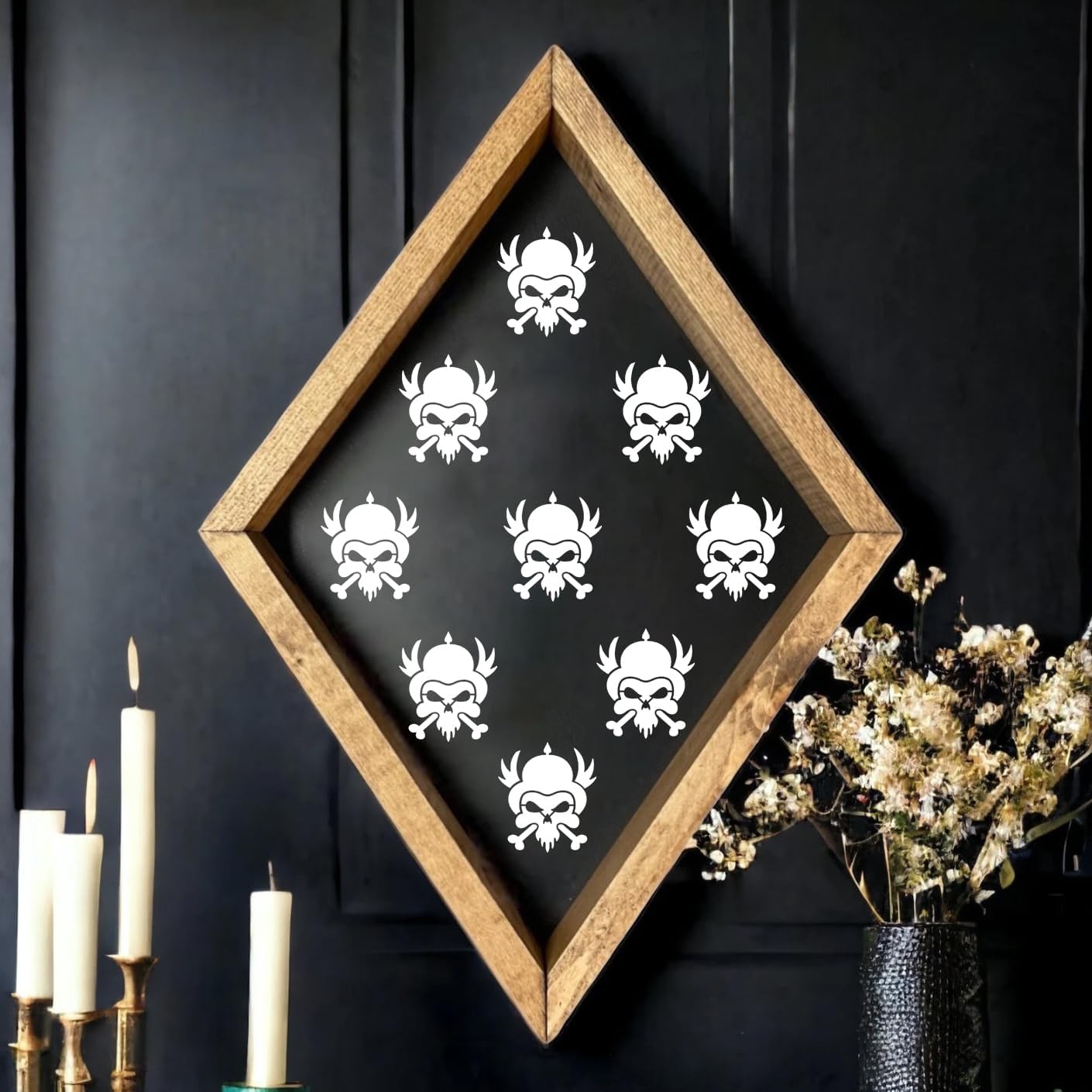 Skulll Stencils for Painting 3inch Reusable Skulls Stencil Template Paint Stencils for Painting on Wood Wall Card Fabrics