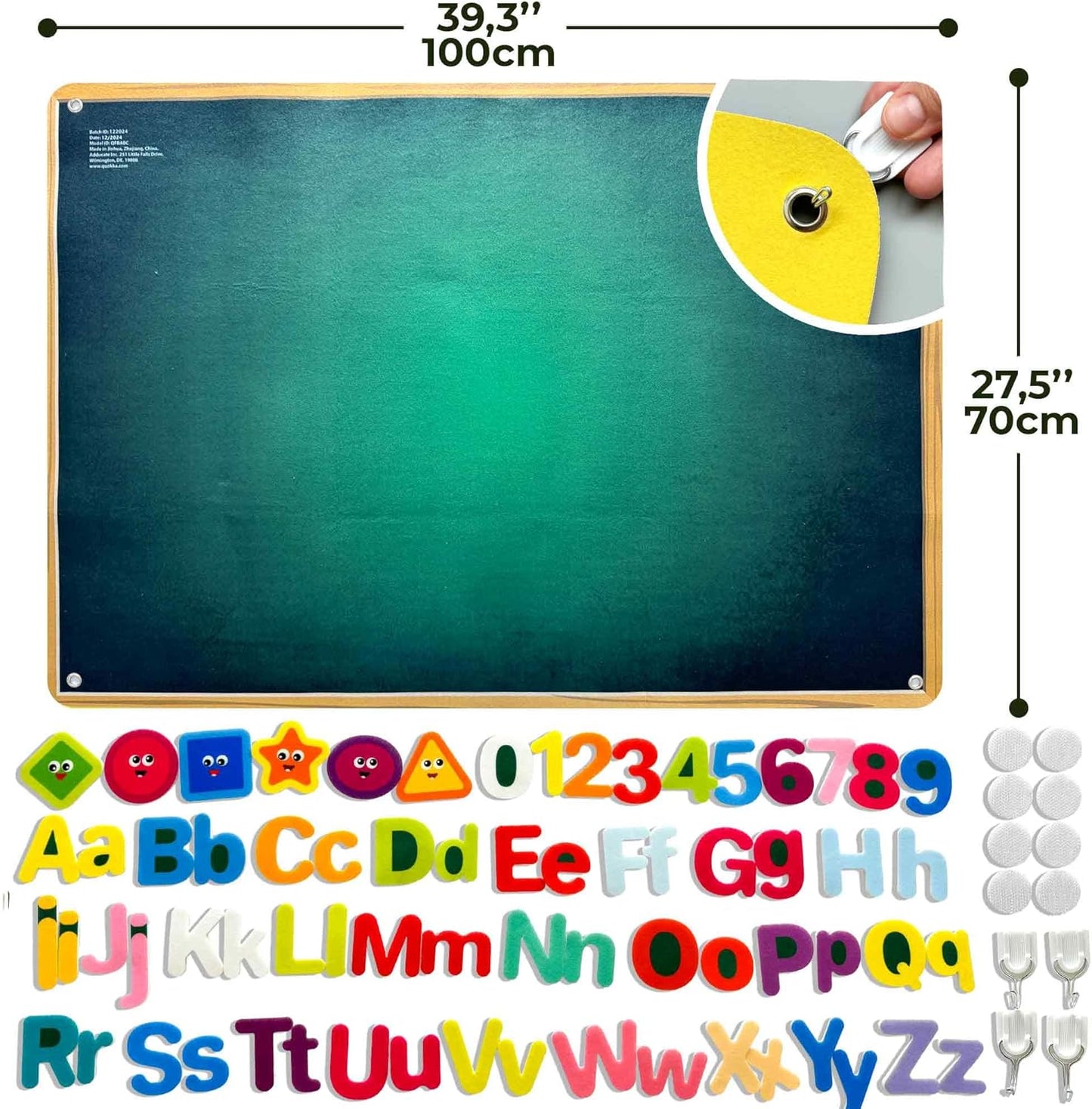 QUOKKA ABC Felt Board for Kids 3-5 Years Old - Social Emotional Preschool Learning Activities for Ages 3-4 - Educational Flannel Toy Speech Therapy Gift