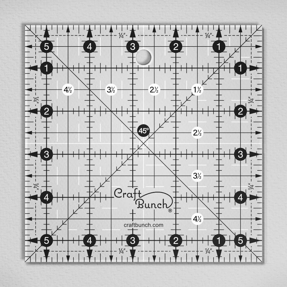 Non-Slip Square Quilt Template Ruler (5.5"x 5.5")