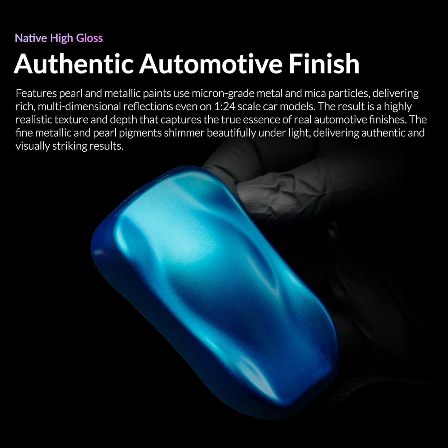 Gaahleri Kaleido Auto 24-Color Set – Water-Based Acrylic Airbrush Paint Kit for Car Models, Gundam,Mecha,Pre-Thinned, High Gloss, Fast-Drying, with Thinner & Cleaner