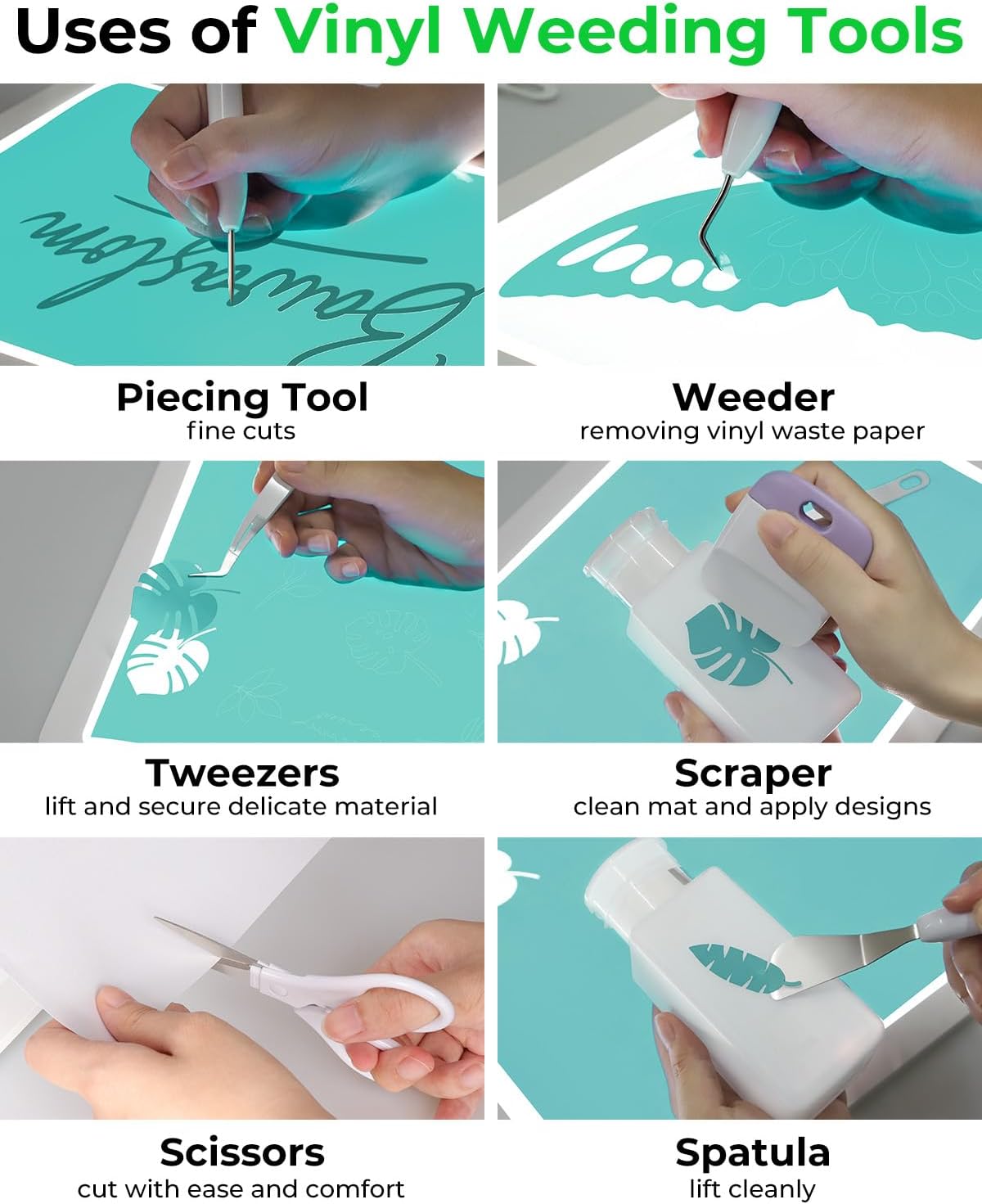 Rechargeable A4 Light Board with Weeding Tools Set and Accessories for Vinyl,Bawaslom Ultra-Thin & Bright Light Pad for Vinyl Weeding with 3 Colors & 6-Level Brightness for Diamond Art,Tracing