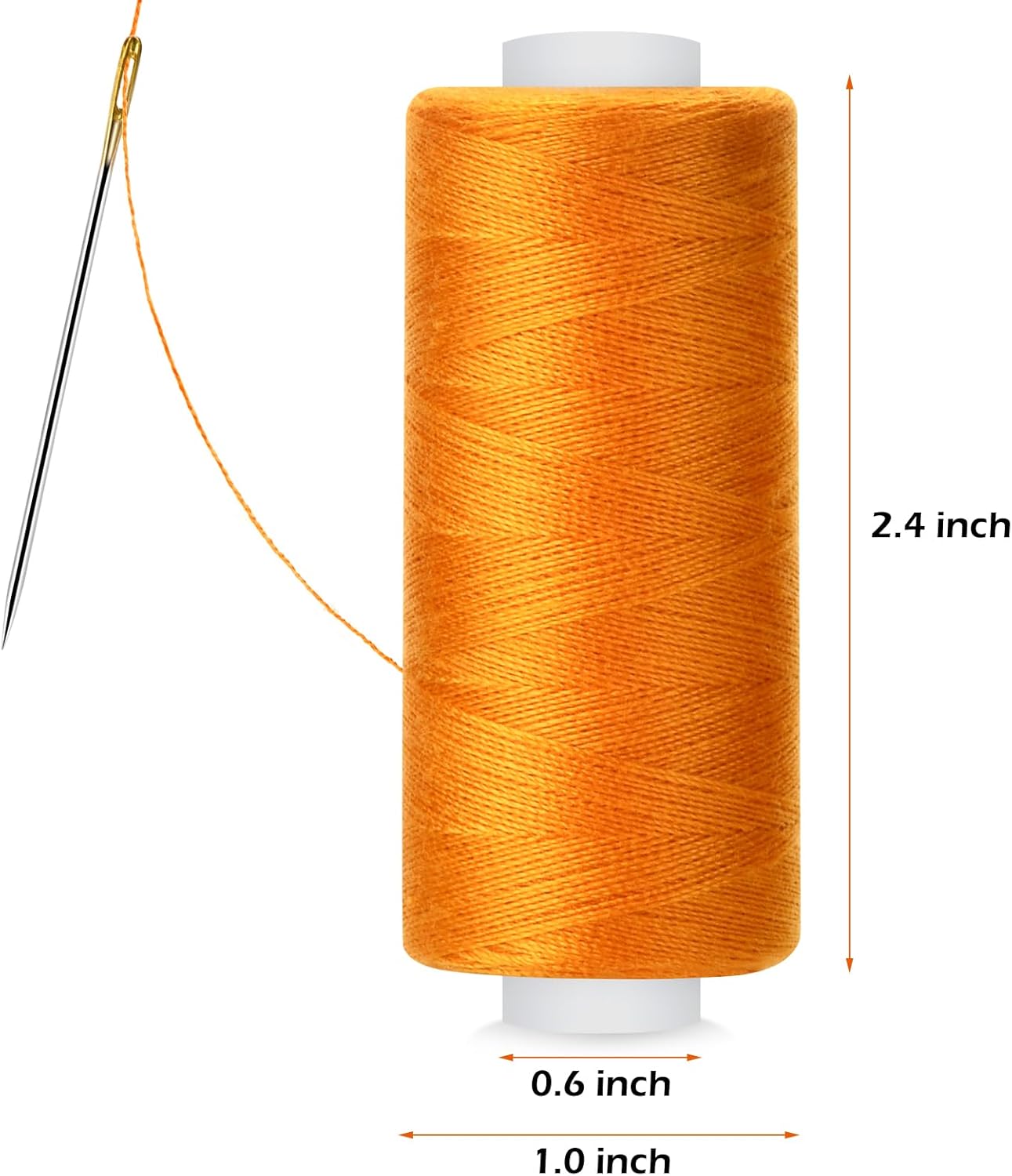 6 Pcs Sewing Thread Kit, 400 Yards Each Spool 402 Polyester Thread with Sewing Needle & Threader, Sewing Threads for Sewing Machine, Hand Stitching, Embroidery