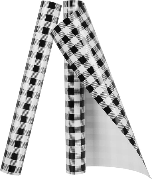 TORC Black White Buffalo Plaid HTV Vinyl 12 inch x 10 ft, Check Heat Transfer Vinyl Iron on Transfers