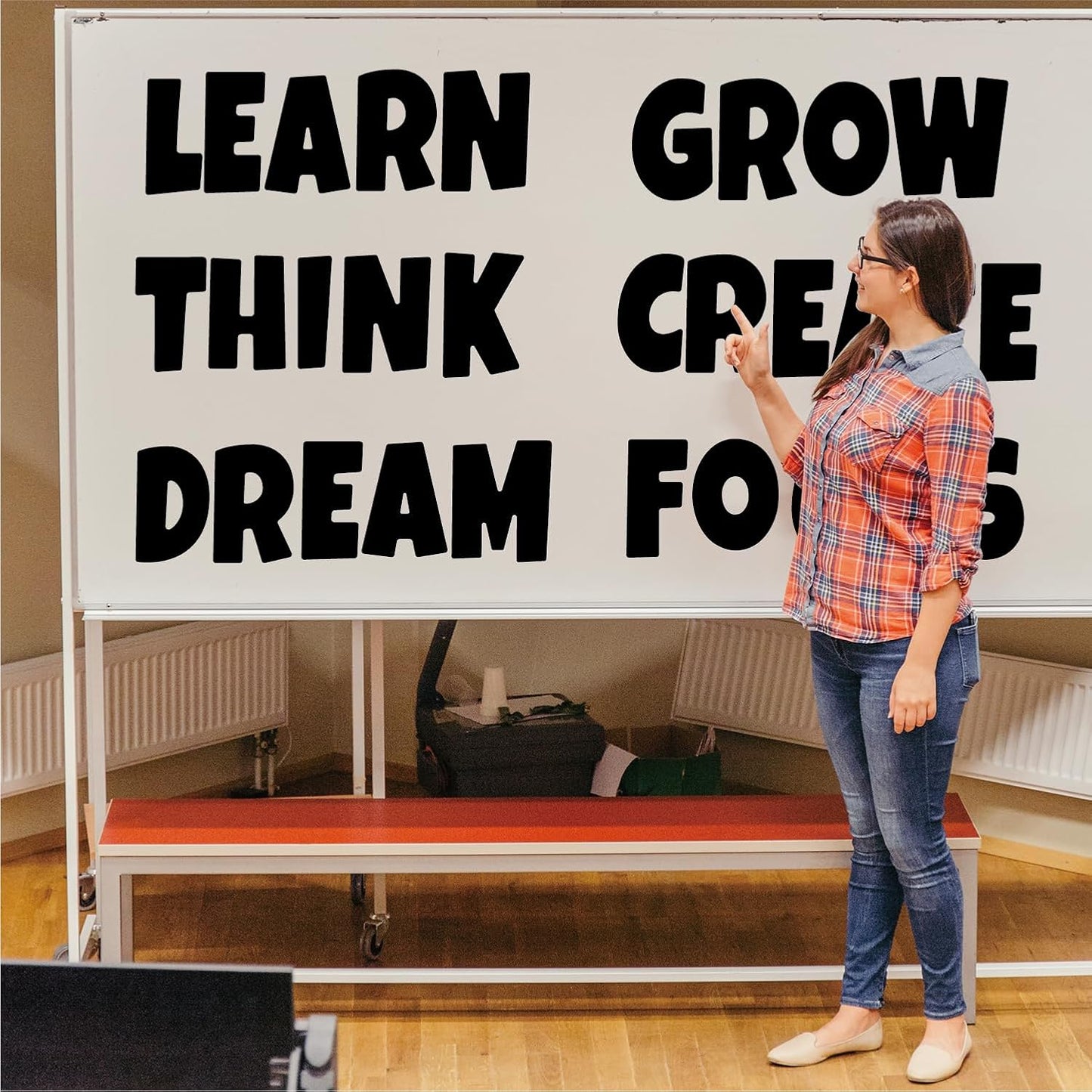 Bemeol Letter Stickers 351 Pieces 4 Inch Bulletin Board Letters Alphabet Cutout Letter for Bulletin Board Display Home Classroom School Decor(Black)